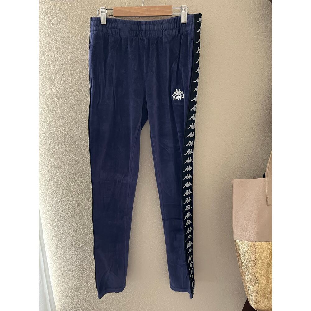 Kappa | Size Small Velour Sweatpants Blue Sorority Fraternity